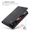 CASEME 013 Series Auto-absorbed Flip Leather Wallet Case for iPhone 11 6.1 inch (2019) - Black - 6