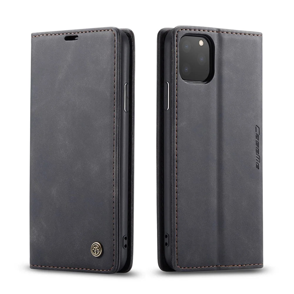 CASEME 013 Series Auto-absorbed Leather Wallet Case for iPhone 11 Pro 5.8-inch (2019) - Black - 2