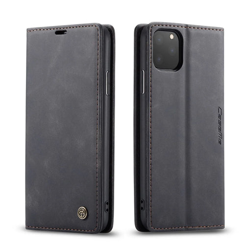 CASEME 013 Series Auto-absorbed Leather Wallet Case for iPhone 11 Pro 5.8-inch (2019) - Black - 2