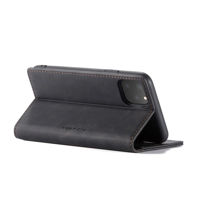 CASEME 013 Series Auto-absorbed Leather Wallet Case for iPhone 11 Pro 5.8-inch (2019) - Black - 6