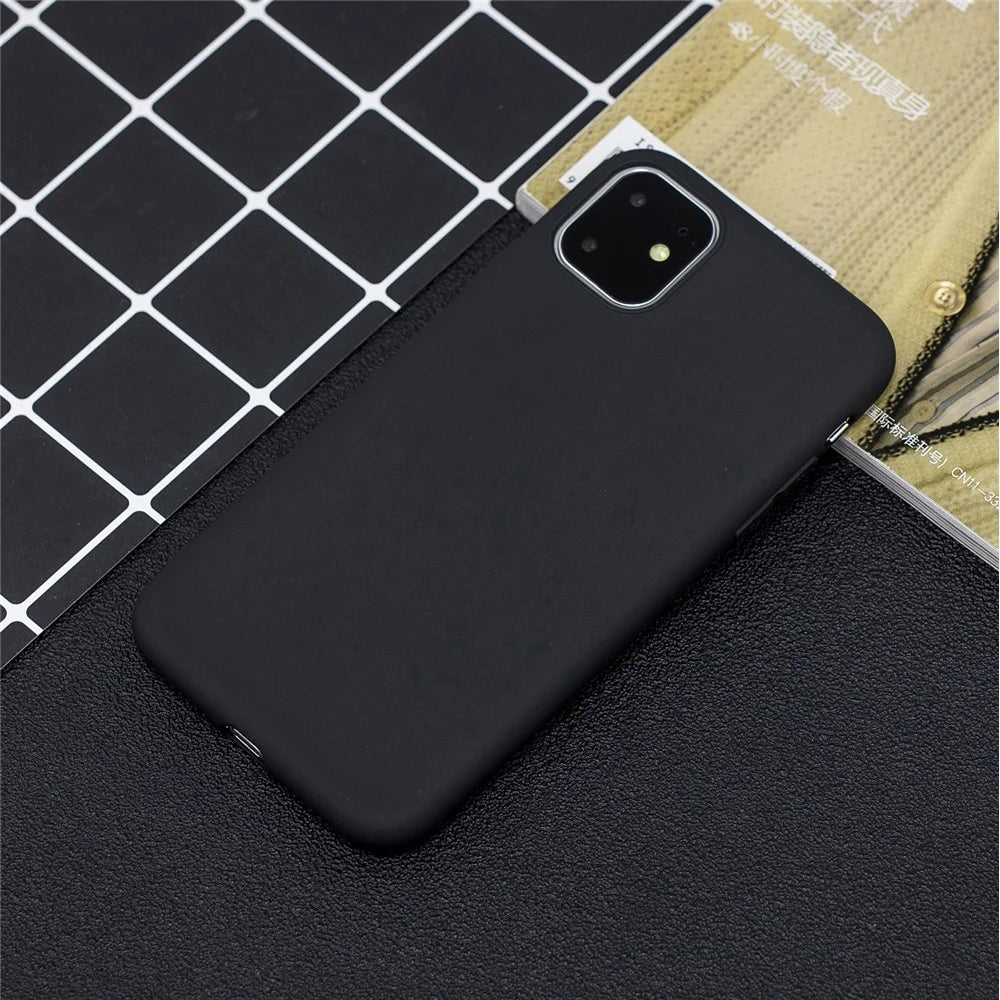 Solid Color Candy TPU Case for iPhone 11 6.1-inch (2019) - Black - 1