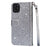 Flash Powder Zippered Stand Leather Wallet Cover with Strap for iPhone 11 6.1-inch (2019) - Silver - 3