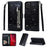 Flash Powder Zipper Pocket Wallet Flip Leather Phone Cover with Strap for iPhone 11 Pro 5.8 inch (2019) - Black - 1