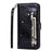 Flash Powder Zipper Pocket Wallet Flip Leather Phone Cover with Strap for iPhone 11 Pro 5.8 inch (2019) - Black - 2