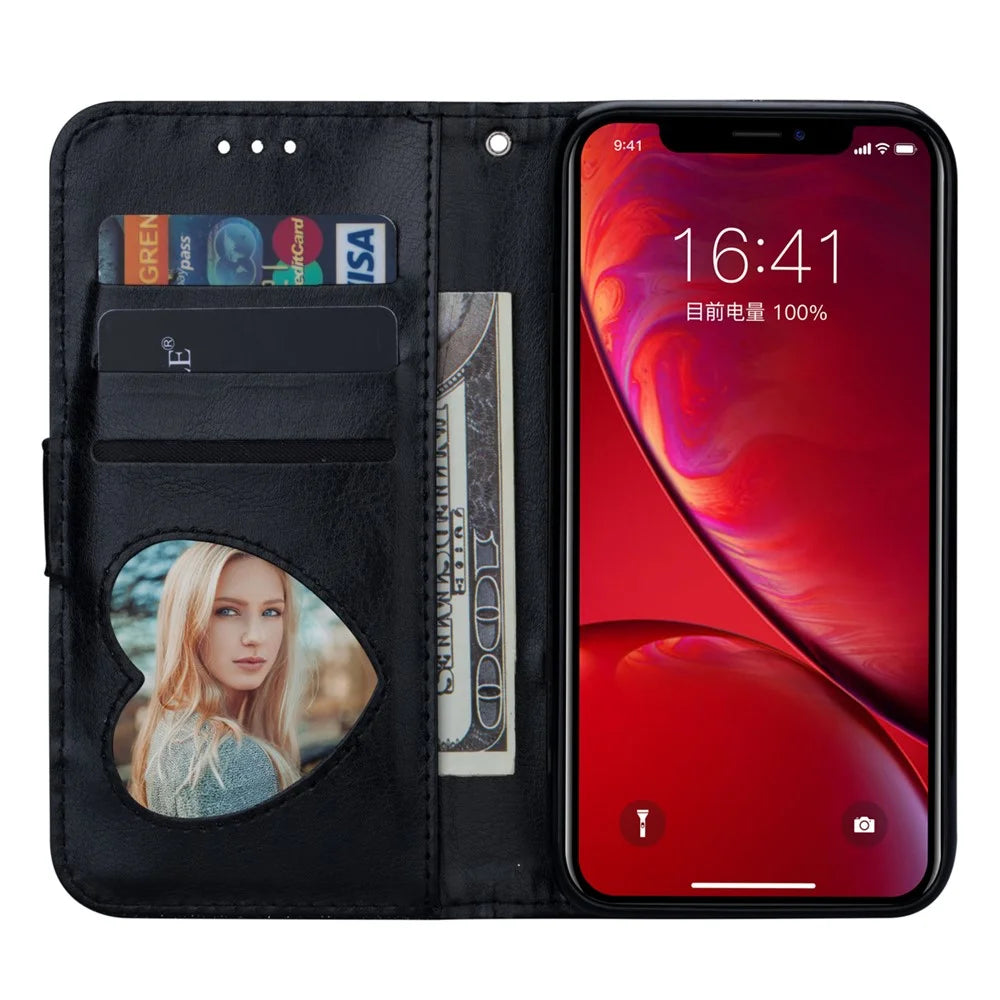 Flash Powder Zipper Pocket Wallet Flip Leather Phone Cover with Strap for iPhone 11 Pro 5.8 inch (2019) - Black - 4