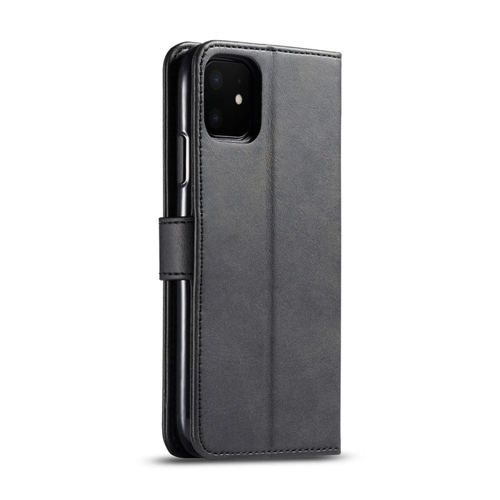 LC.imeeke PU Leather Protective Flip Wallet Case for iPhone 11 6.1-inch (2019) with Adjustable Foldable Stand Design - Black - 3