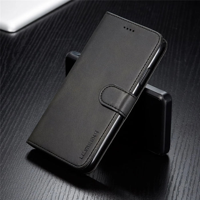 LC.imeeke PU Leather Protective Flip Wallet Case for iPhone 11 6.1-inch (2019) with Adjustable Foldable Stand Design - Black - 4