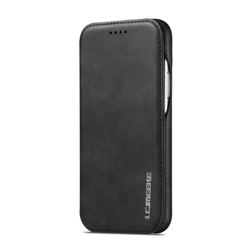 LC.IMEEKE Retro Style Leather Phone Shell with Card Holder for iPhone 11 Pro 5.8-inch (2019) -  Black - 2