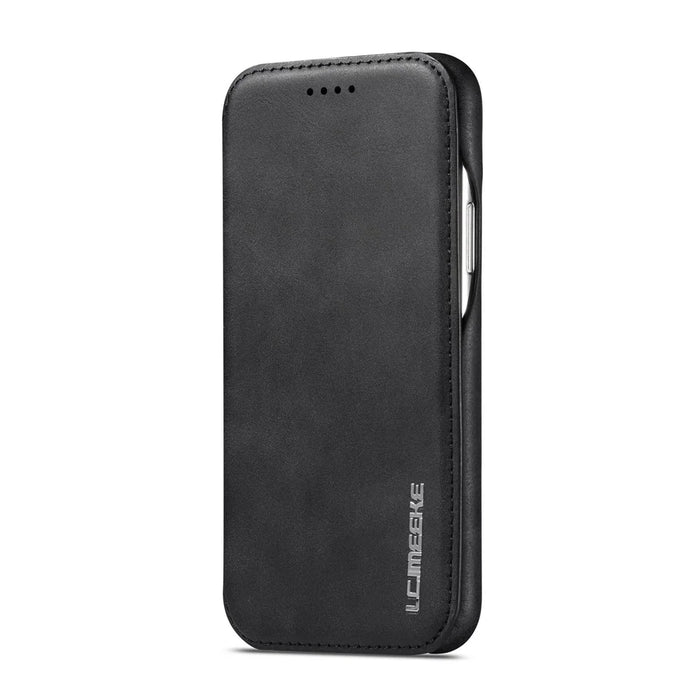 LC.IMEEKE Retro Style Leather Phone Shell with Card Holder for iPhone 11 Pro 5.8-inch (2019) -  Black - 2