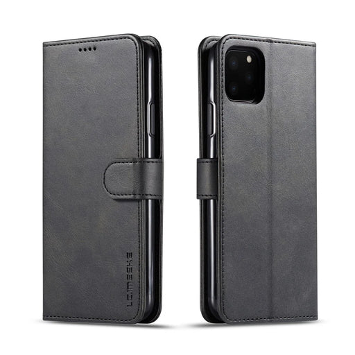 LC.imeeke PU Leather Protective Flip Wallet Case for iPhone 11 Pro Max 6.5-inch (2019) - Black - 1