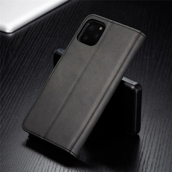 LC.imeeke PU Leather Protective Flip Wallet Case for iPhone 11 Pro Max 6.5-inch (2019) - Black - 5