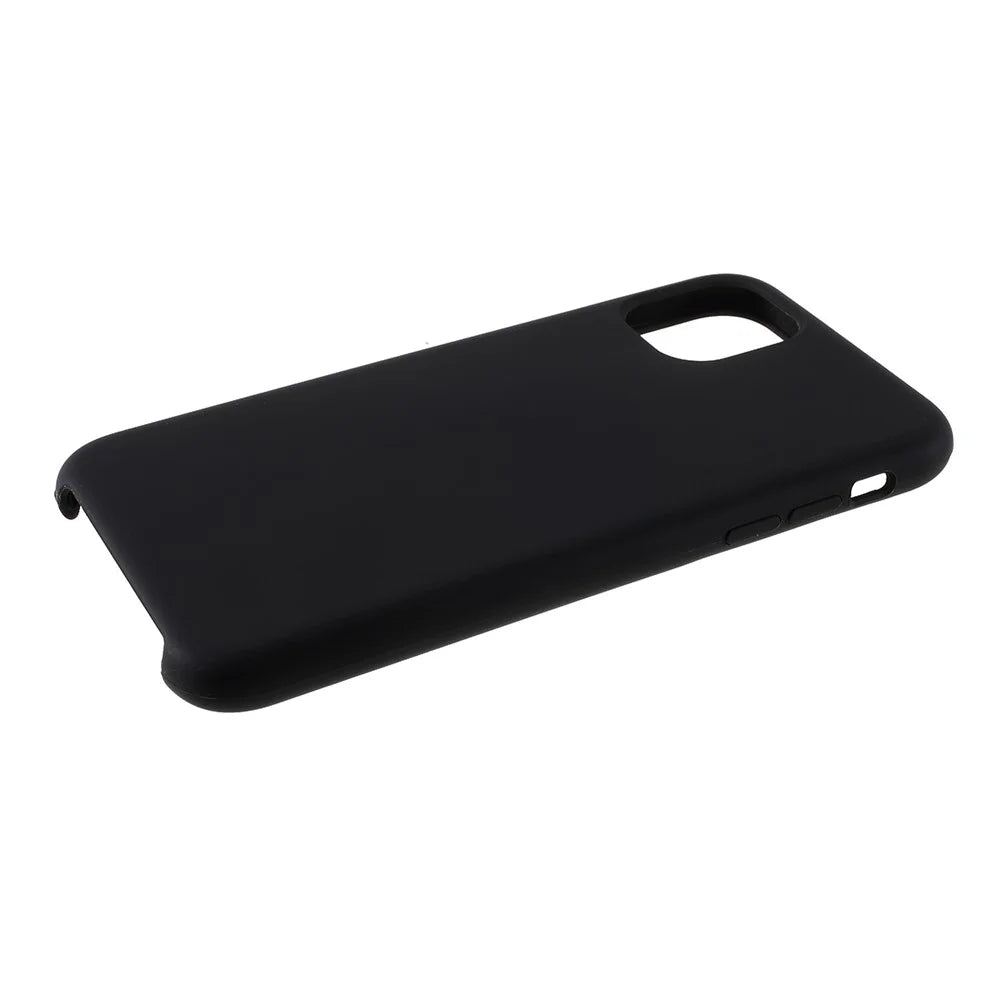 Silky Soft Touch Solid Silicone Phone Shell Cover for iPhone 11 Pro 5.8 inch (2019) - Black - 7