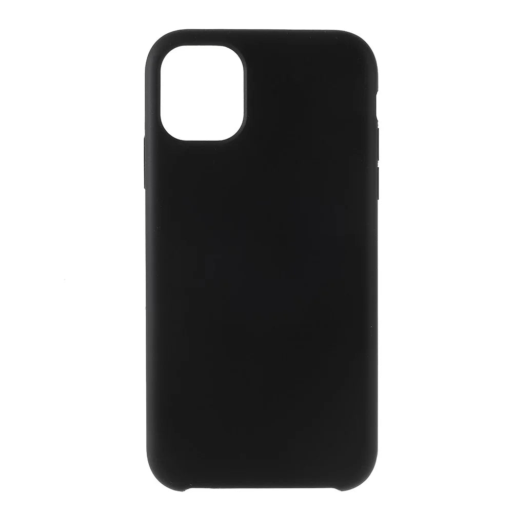 For iPhone 11 Pro Max 6.5 inch (2019) Solid Silicone Cell Mobile Phone Cover - Black - 1