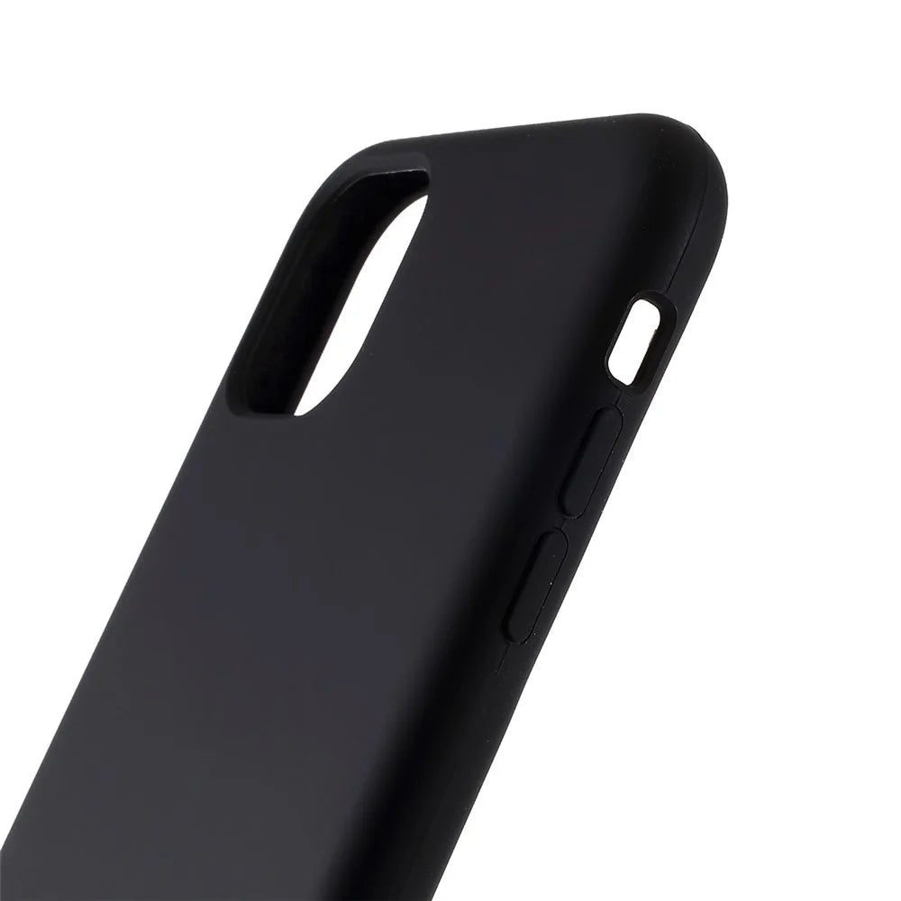 For iPhone 11 6.1 inch (2019) Solid Silicone Cell Phone Cover Casing - Black - 5