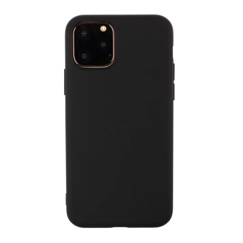 Pure Color Soft TPU Phone Back Protective Case for iPhone 11 Pro 5.8 inch - Black - 1