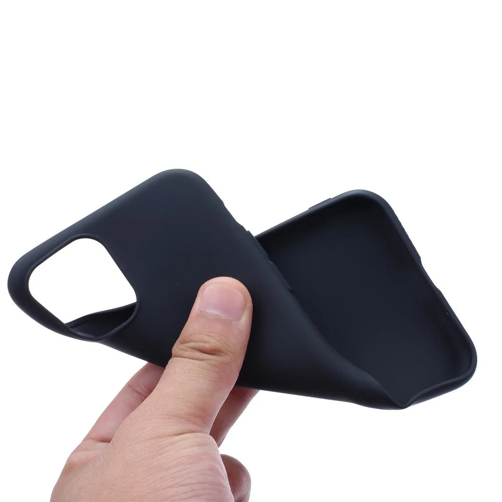 Pure Color Soft TPU Phone Back Protective Case for iPhone 11 Pro 5.8 inch - Black - 3