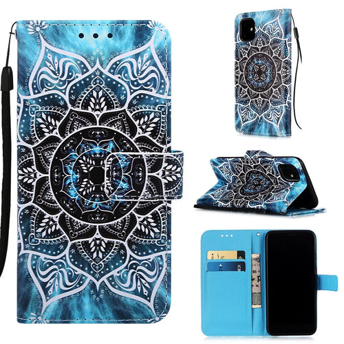 Pattern Printing PU Leather Flip Stand Case for iPhone 11 6.1 inch (2019) - Mandala Flower - 1