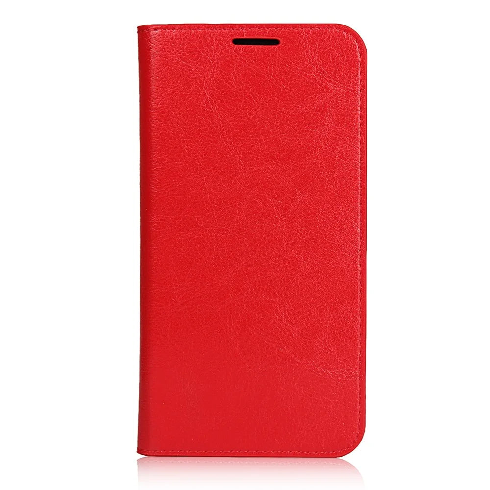 Crazy Horse Genuine Leather Case with Wallet Stand for iPhone 11 Pro Max 6.5 inch - Red - 2