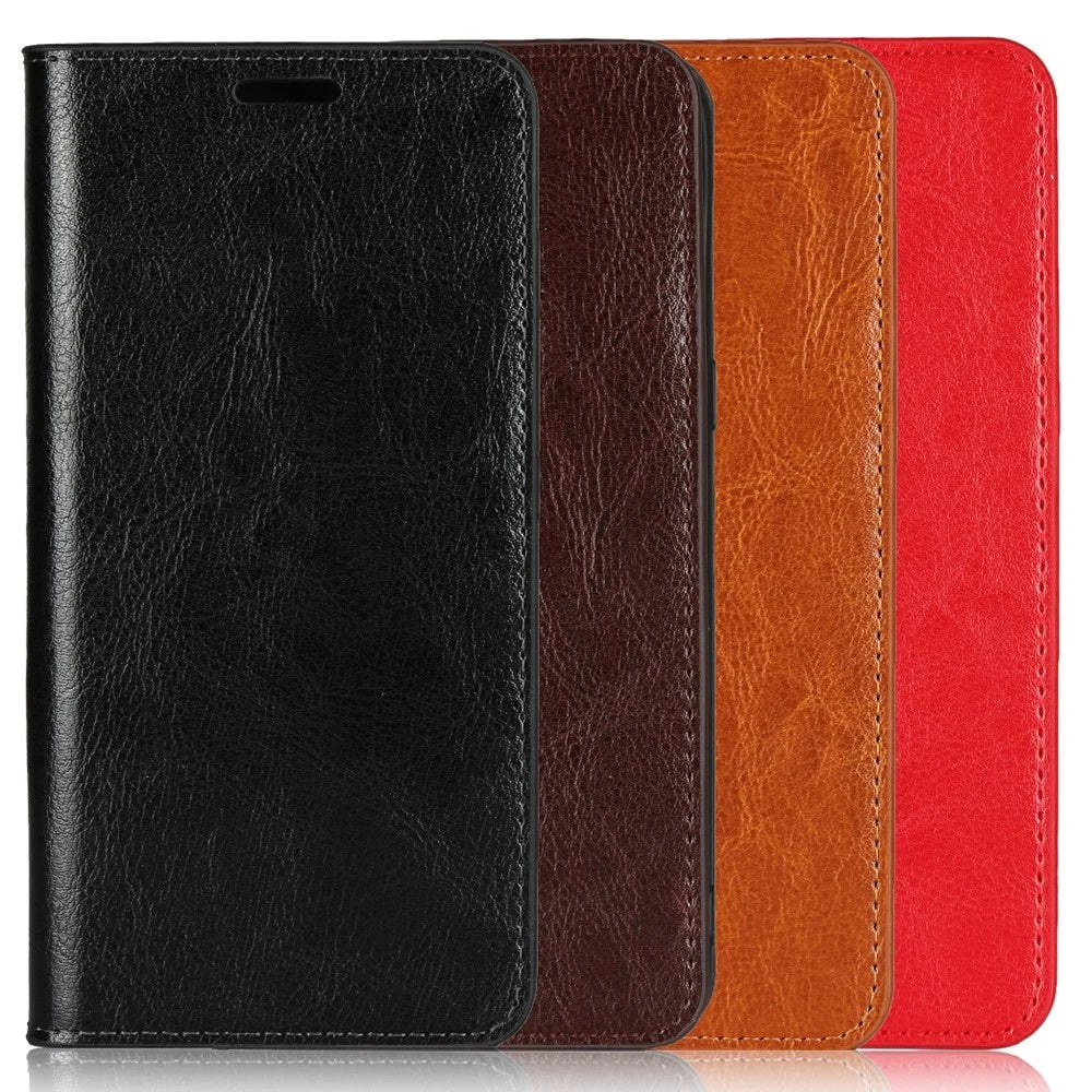For iPhone 11 6.1 inch Crazy Horse Skin Genuine Leather Case Shockproof TPU Stand Wallet Flip Folio Cover - Coffee - 7