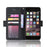 Wallet Stand Flip Leather Case with Multiple Card Slots for iPhone 8 Plus/7 Plus 5.5 inch - Black - 7