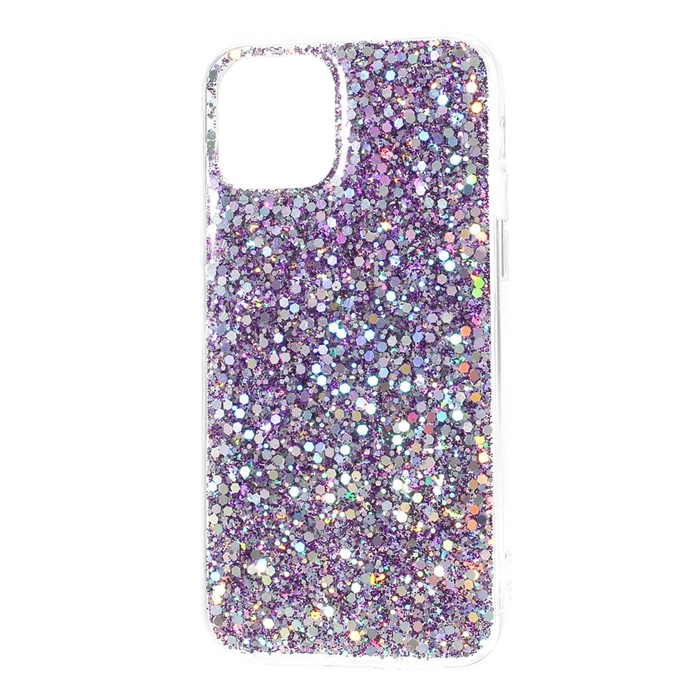 Flash Powder Sequins Acrylic + TPU Hybrid Case for iPhone 11 Pro 5.8 inch (2019) - Purple - 2