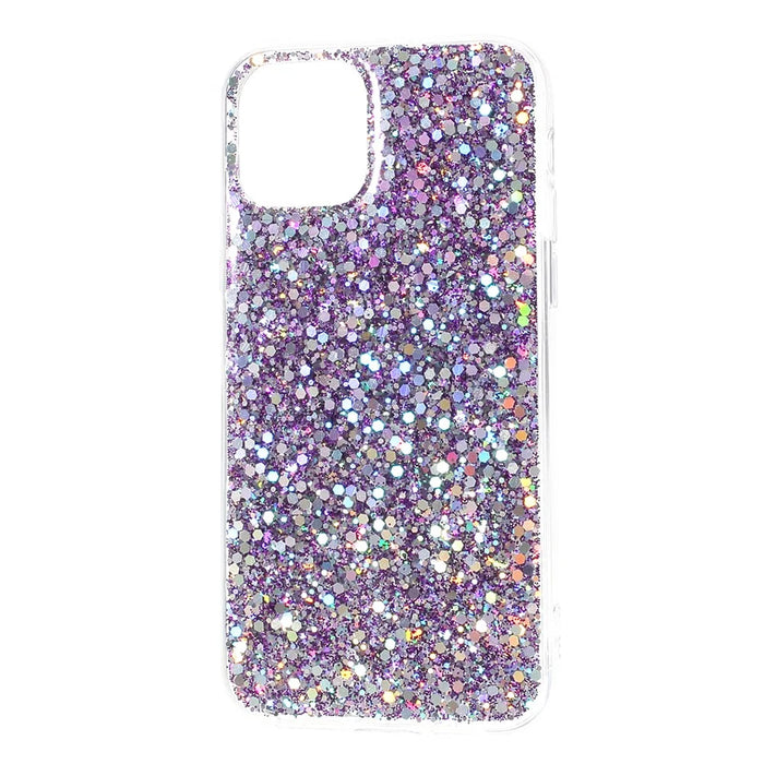 Flash Powder Sequins Acrylic + TPU Hybrid Case for iPhone 11 Pro 5.8 inch (2019) - Purple - 2