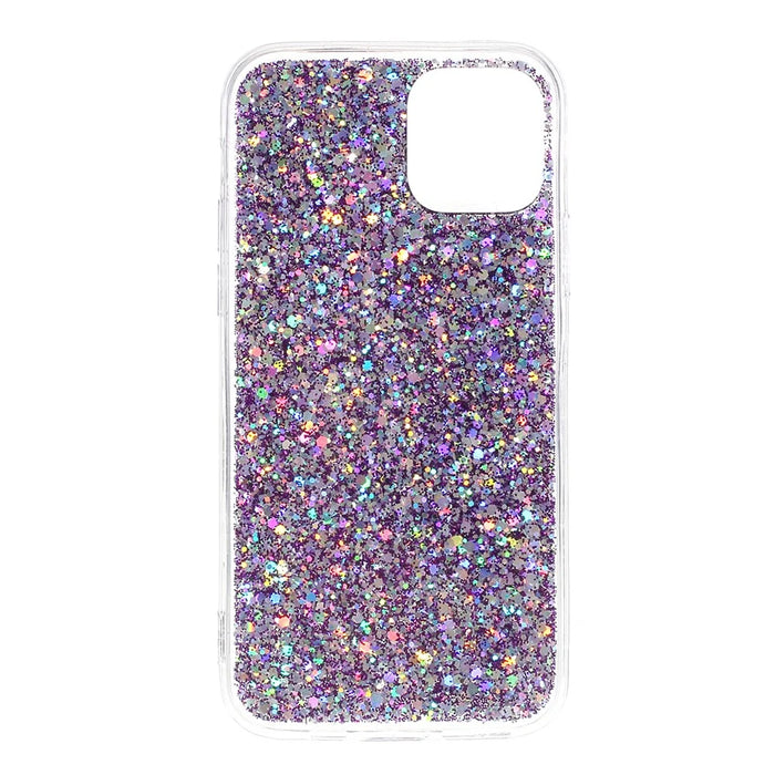 For iPhone 11 Case Powder Sequins TPU Phone Cover - Purple - 3
