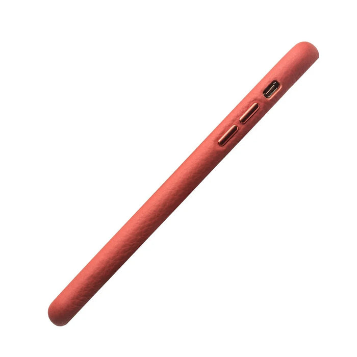 QIALINO for iPhone 11 Pro 5.8 inch Case Litchi Texture Genuine Leather Phone Back Cover - Orange - 6