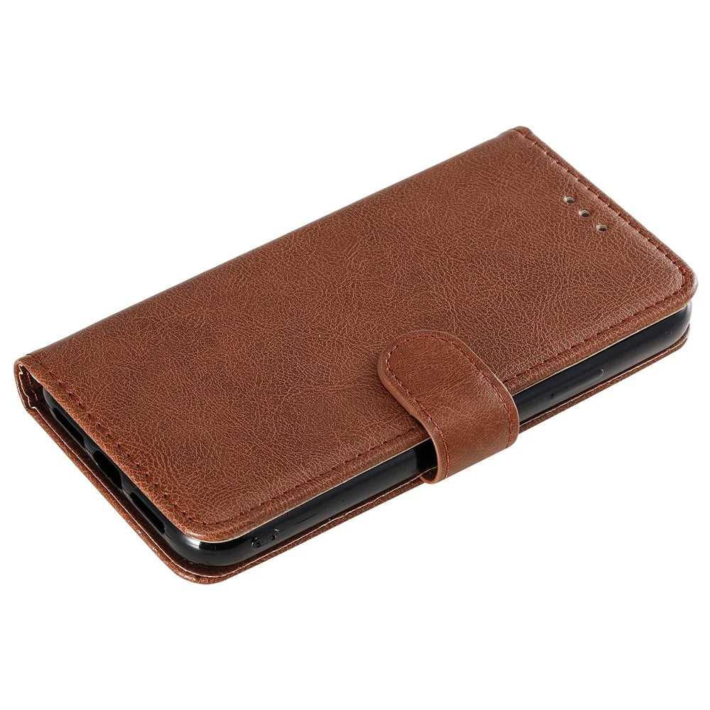 For iPhone 11 Case 2 in 1 Detachable Magnetic Leather Wallet Mobile Cover with Strap - Brown - 5