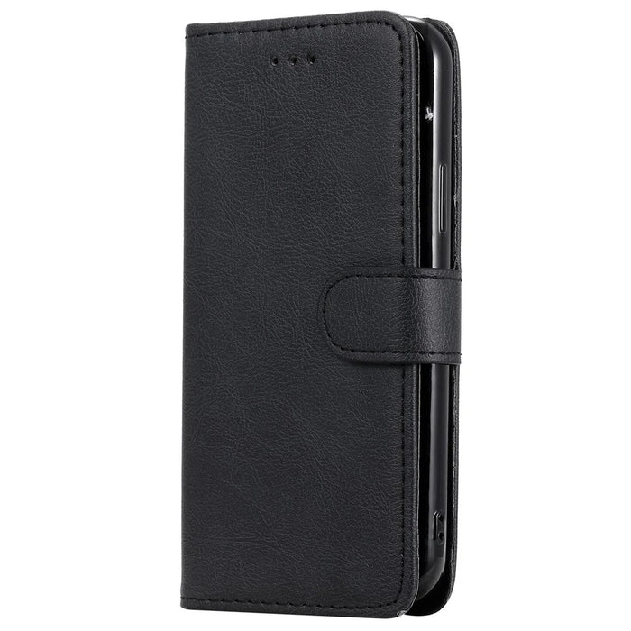 For iPhone 11 Pro Case 2 in 1 Detachable Magnetic Leather Wallet Mobile Cover with Strap - Black - 4