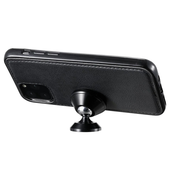 For iPhone 11 Pro Case 2 in 1 Detachable Magnetic Leather Wallet Mobile Cover with Strap - Black - 6