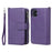 For iPhone 11 Magnetic Leather Case Mobile Cover with Detachable Zipper Wallet Strap - Purple - 3