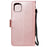Imprint Flower Leather Wallet Phone Casing for iPhone 11 6.1 inch - Rose Gold - 2