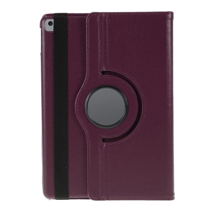 Leather Case for iPad 10.2 (2021) / (2020) / (2019) / Air 10.5 inch (2019) / Pro 10.5 inch (2017) Litchi Texture Rotating Stand Cover - Purple - 2