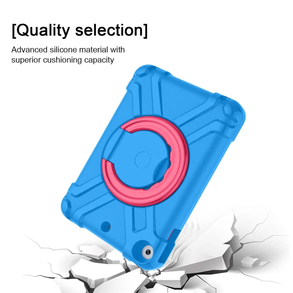 360° Swivel Kickstand PC + Silicone Tablet Shell for iPad mini (2019) 7.9 inch / mini 4 - Blue/Rose - 4
