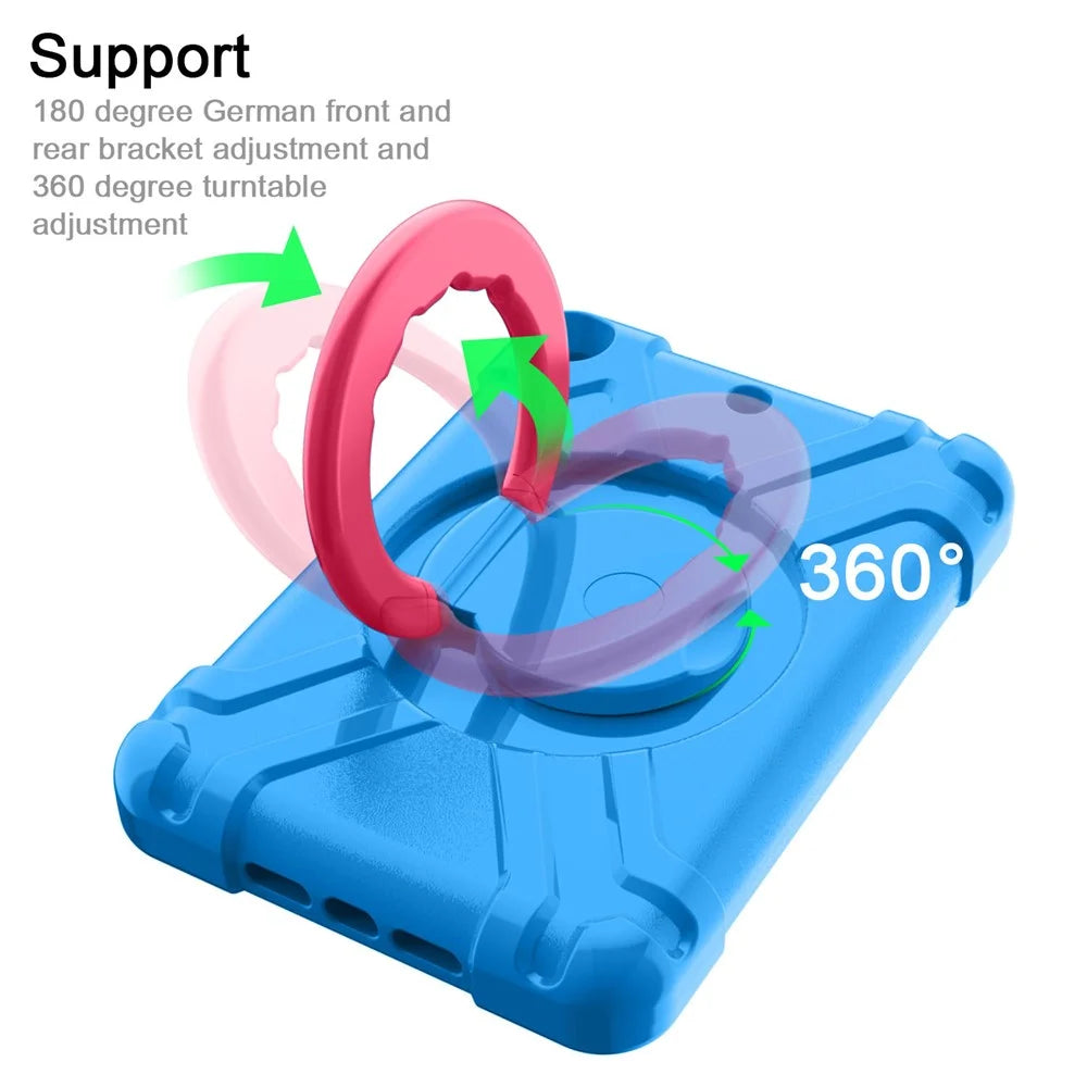 360° Swivel Kickstand PC + Silicone Tablet Shell for iPad mini (2019) 7.9 inch / mini 4 - Blue/Rose - 5