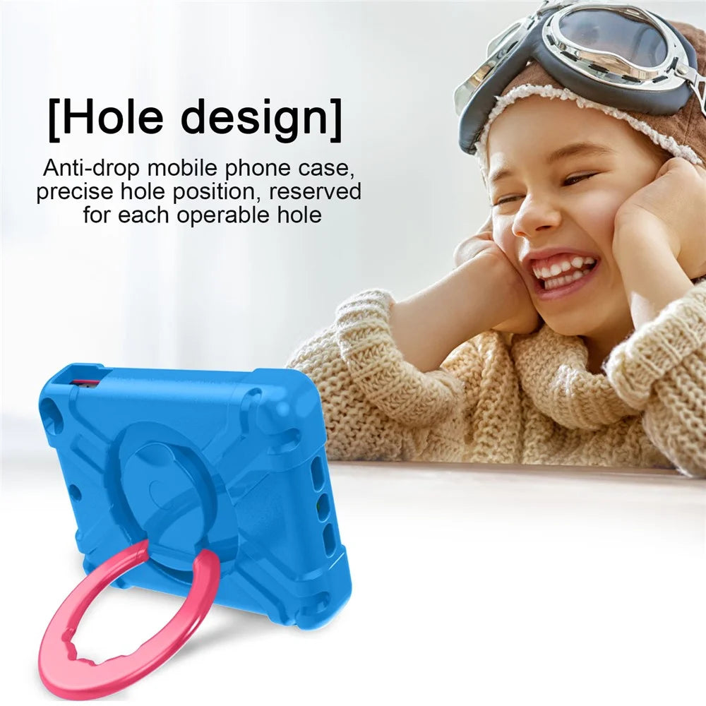 360° Swivel Kickstand PC + Silicone Tablet Shell for iPad mini (2019) 7.9 inch / mini 4 - Blue/Rose - 7