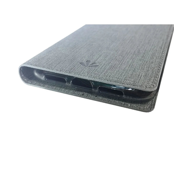 VILI DMX Cross Texture Stand Leather Card Holder Case for iPhone 11 6.1 inch - Grey - 5