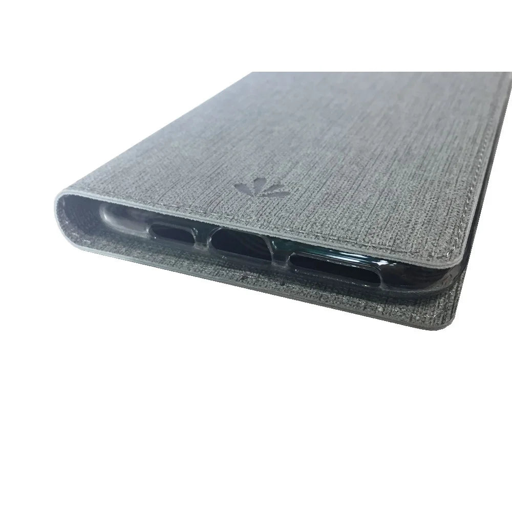 VILI DMX Cross Texture Leather Stand Case with Card Slot for iPhone 11 Pro Max 6.5 inch - Grey - 6