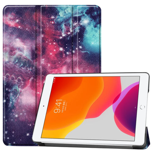 Fashionable Pattern Printing PU Leather Tri-fold Stand Tablet Case for iPad 10.2 (2021)/(2020)/(2019) - Starry Sky - 1