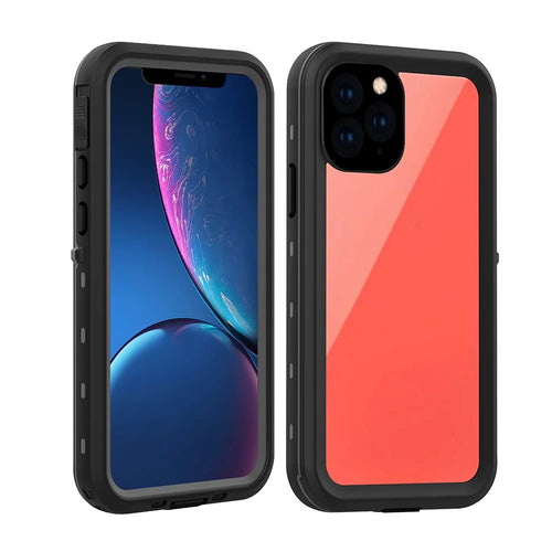 REDPEPPER Dot+ Series Transparent Back IP68 Waterproof Case Phone Covering for iPhone 11 Pro 5.8 inch - All Black - 1
