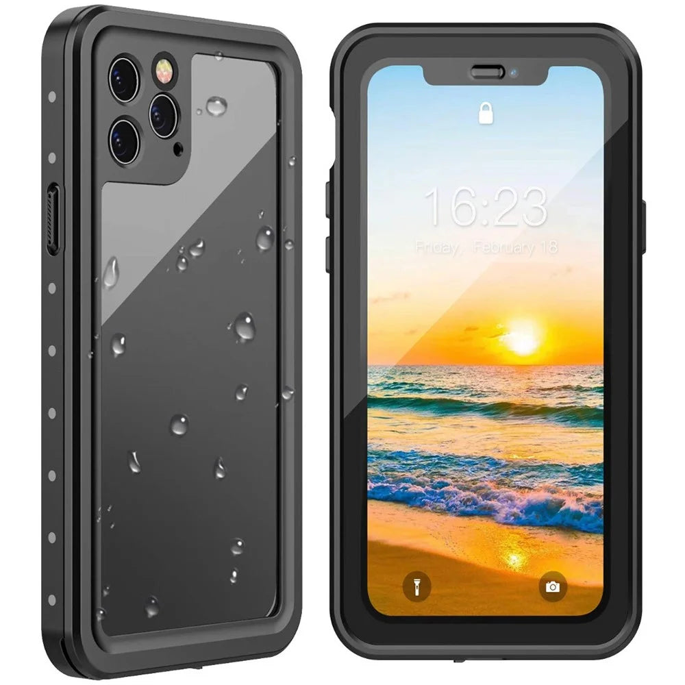 REDPEPPER Dot Series Dustproof Snowproof IP68 Waterproof Cover [Transparent Back] for iPhone 11 Pro Max 6.5 inch - White - 1