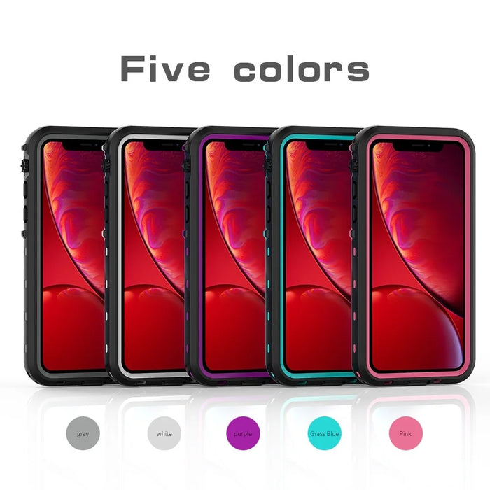 REDPEPPER Dot+ Series IP68 Waterproof Case Phone Covering Clear Back for iPhone 11 6.1 inch - All Black - 7