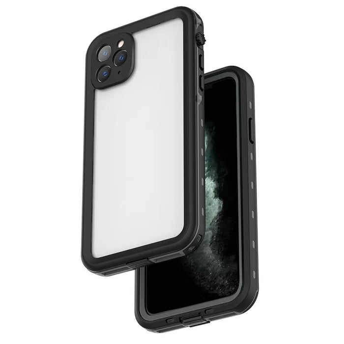 REDPEPPER Dot+ Series IP68 Waterproof Phone Covering [Transparent Back] for iPhone 11 Pro Max 6.5 inch - All Black - 1