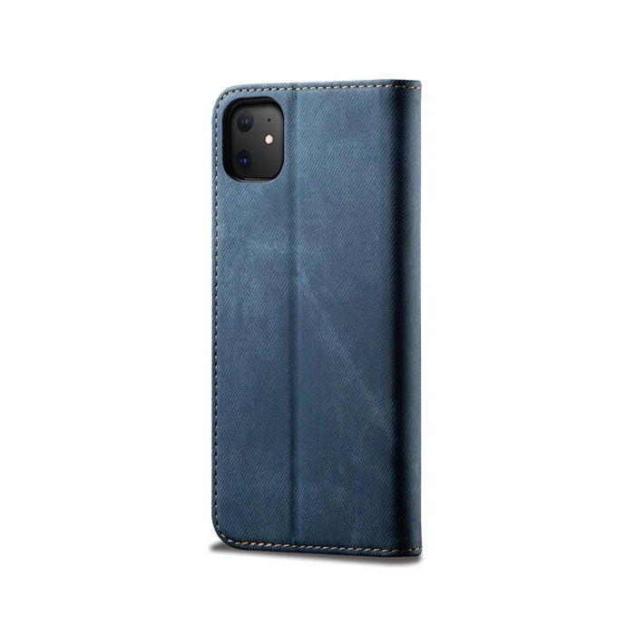 Vintage Jeans Cloth Texture Flip Leather Cover for iPhone 11 6.1 inch (2019) - Blue - 2
