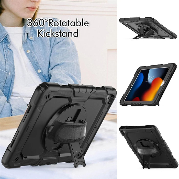 Handy Strap Combo Tablet Cover with Shoulder Strap + Screen Protector for iPad Air 10.5 inch (2019)/Pro 10.5-inch (2017) - All Black - 3