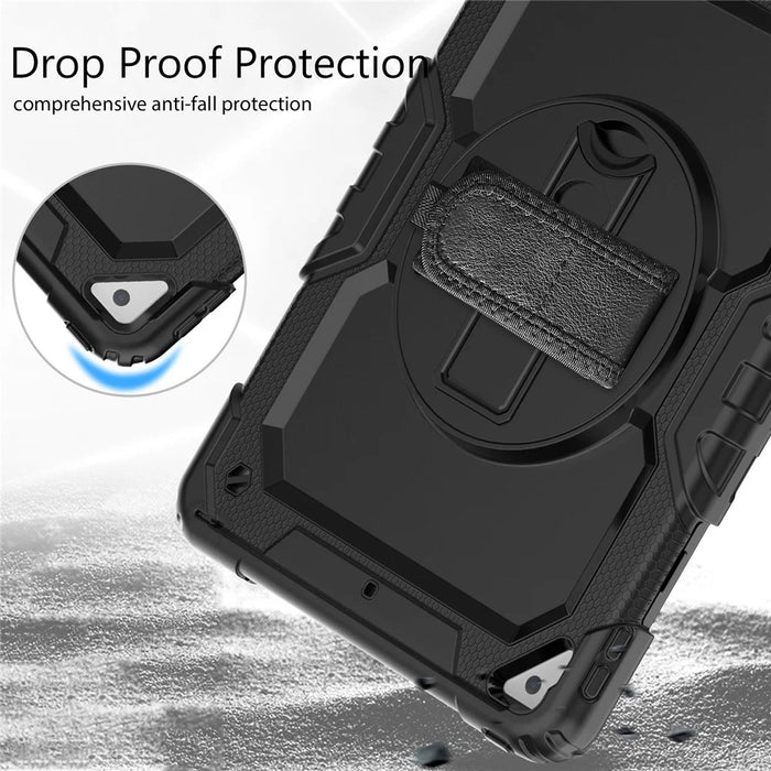 Handy Strap Combo Tablet Cover with Shoulder Strap + Screen Protector for iPad Air 10.5 inch (2019)/Pro 10.5-inch (2017) - All Black - 7