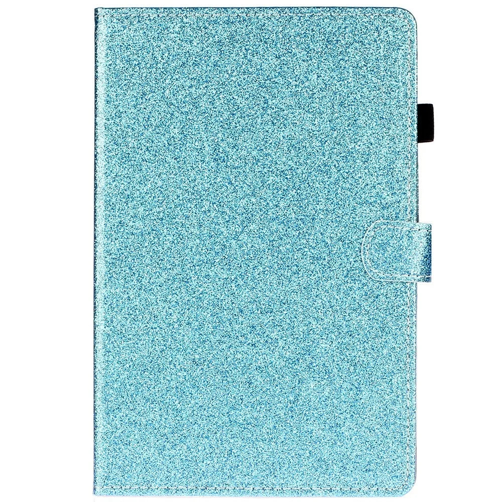 Glitter Shiny Sparkle Leather Flip Stand Cover Protective Tablet Case with Auto Sleep/Wake for iPad 10.2 (2021) / (2020) / (2019) - Cyan - 2