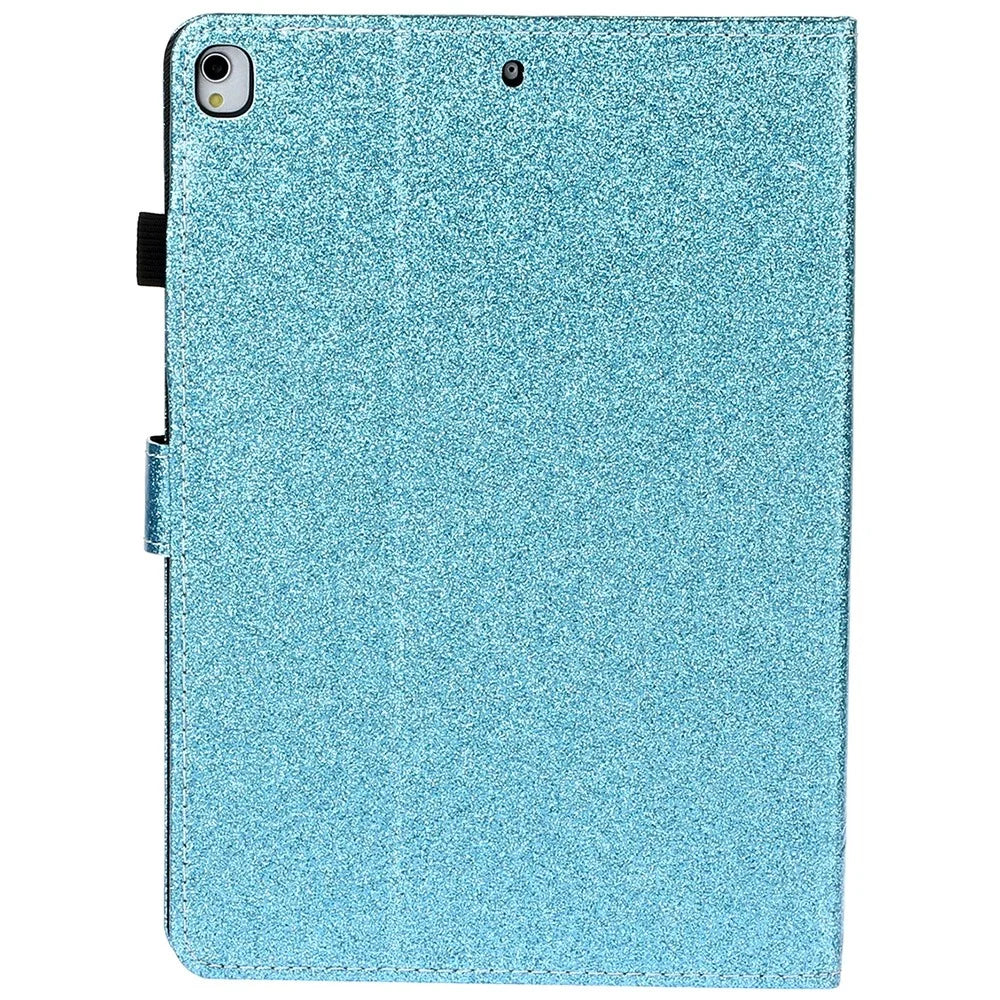 Glitter Shiny Sparkle Leather Flip Stand Cover Protective Tablet Case with Auto Sleep/Wake for iPad 10.2 (2021) / (2020) / (2019) - Cyan - 3
