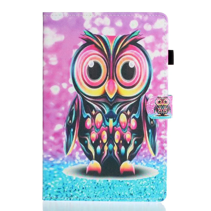 Printing PU Leather Stylish Tablet Casing for iPad 10.2 (2021)/(2020)/(2019) - Owl - 2
